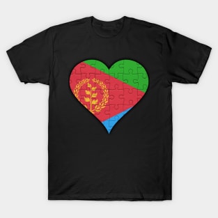 Eritrean Jigsaw Puzzle Heart Design - Gift for Eritrean With Eritrea Roots T-Shirt
